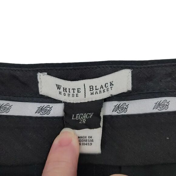 White House Black Market Legacy Stretch Crop Length Capri Trousers in Black 2R - Picture 5 of 8